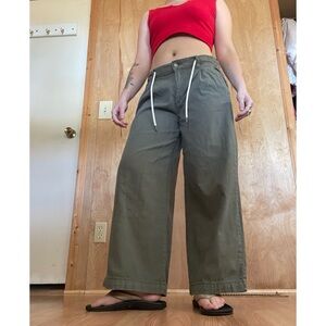 Old Navy Olive Wide Leg Pants